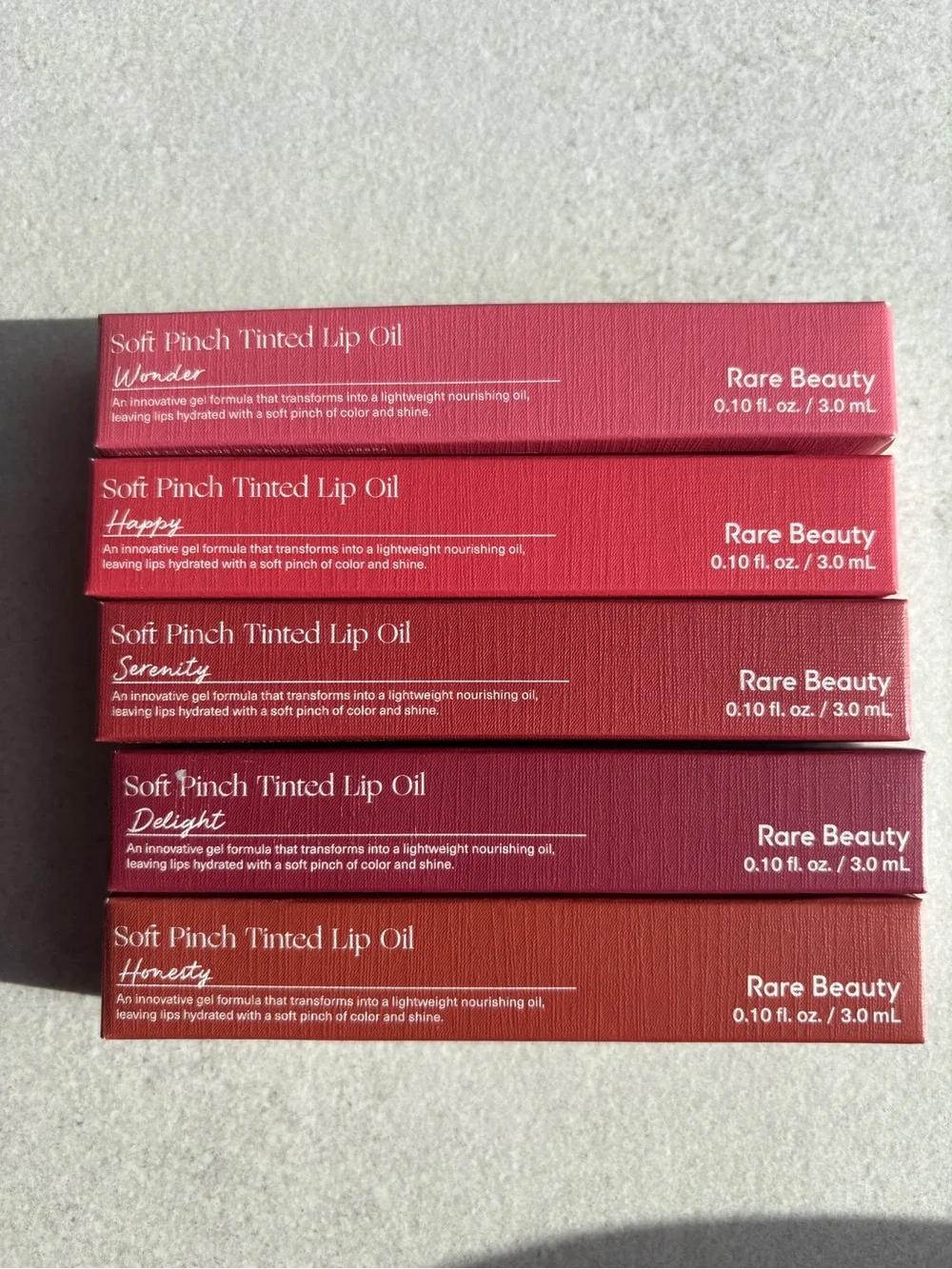 Rare Beauty set of 5 Tinted Lip Oil NIB